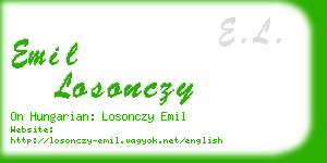 emil losonczy business card